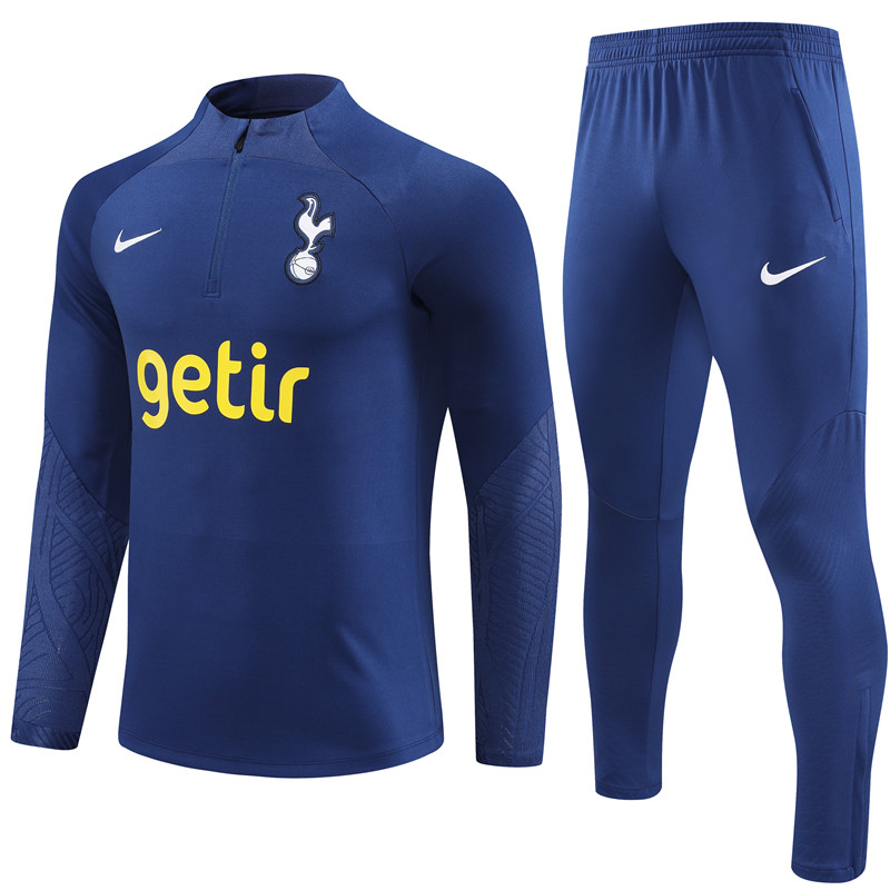 Tottenham Hotspur 23-24 Kids Long Sleeve Training Set Royal Blue