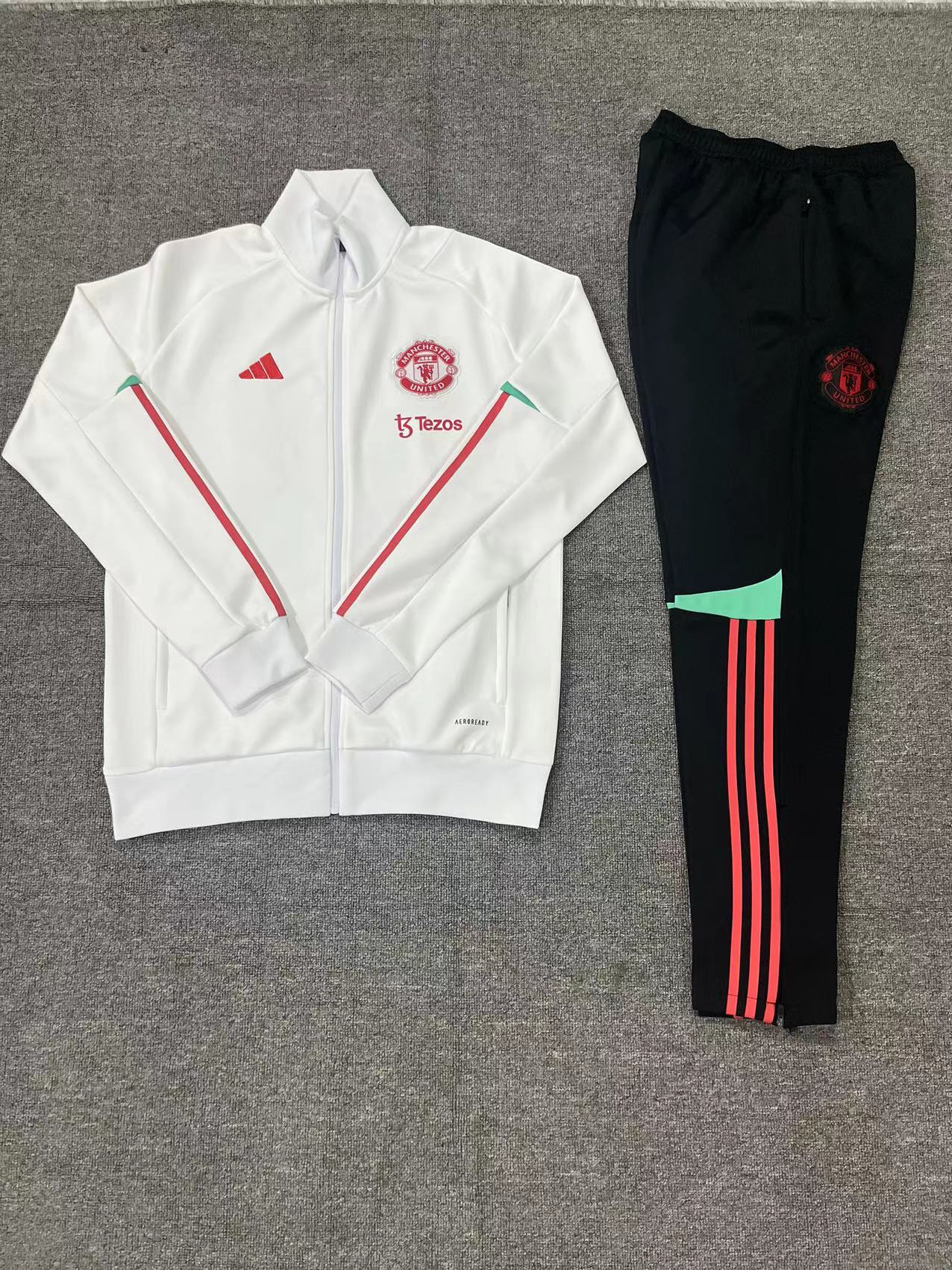 Manchester United 23-24 Kids Jacket Training Tracksuit - White