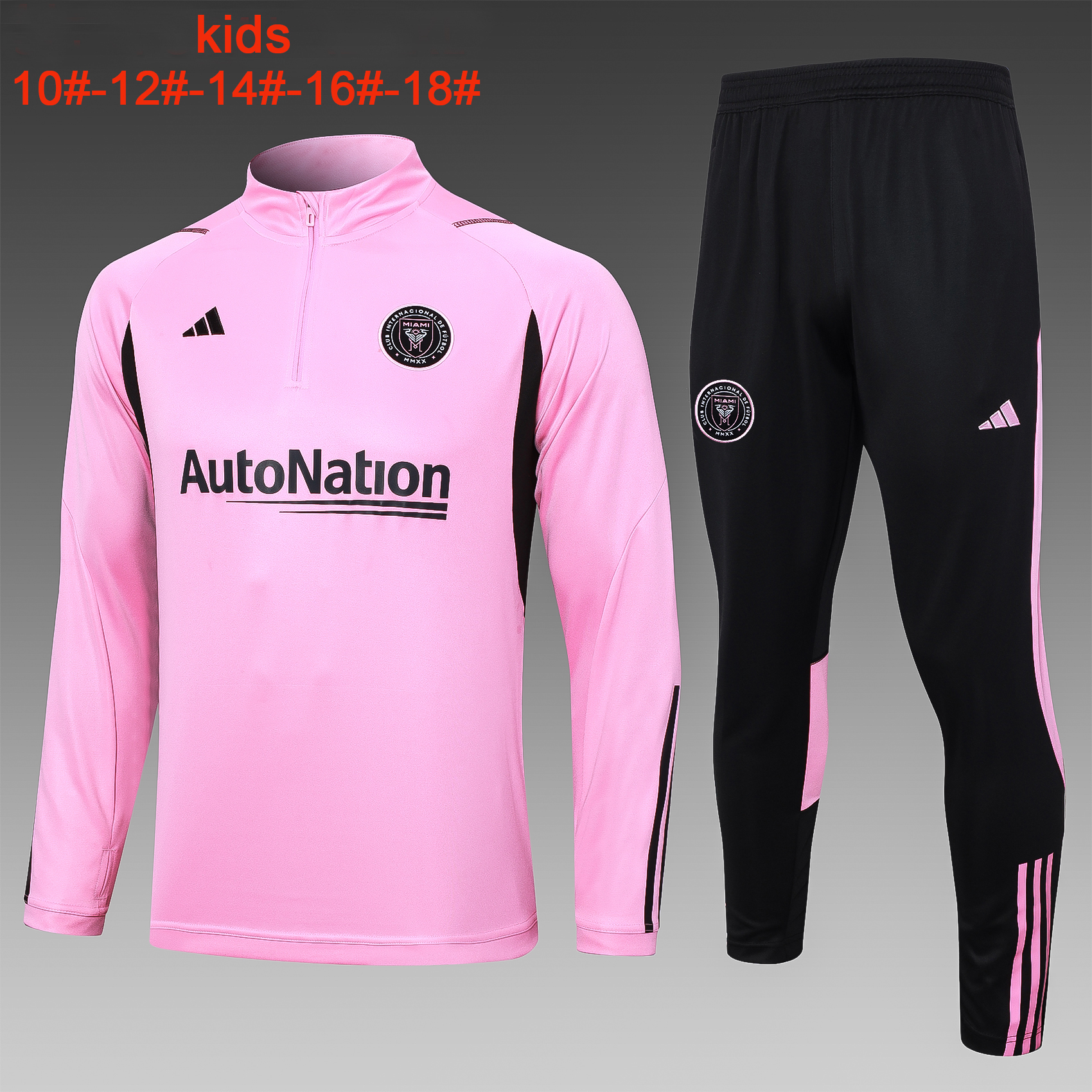 Inter Miami 23-24 Kids Long Sleeve Training Set Pink