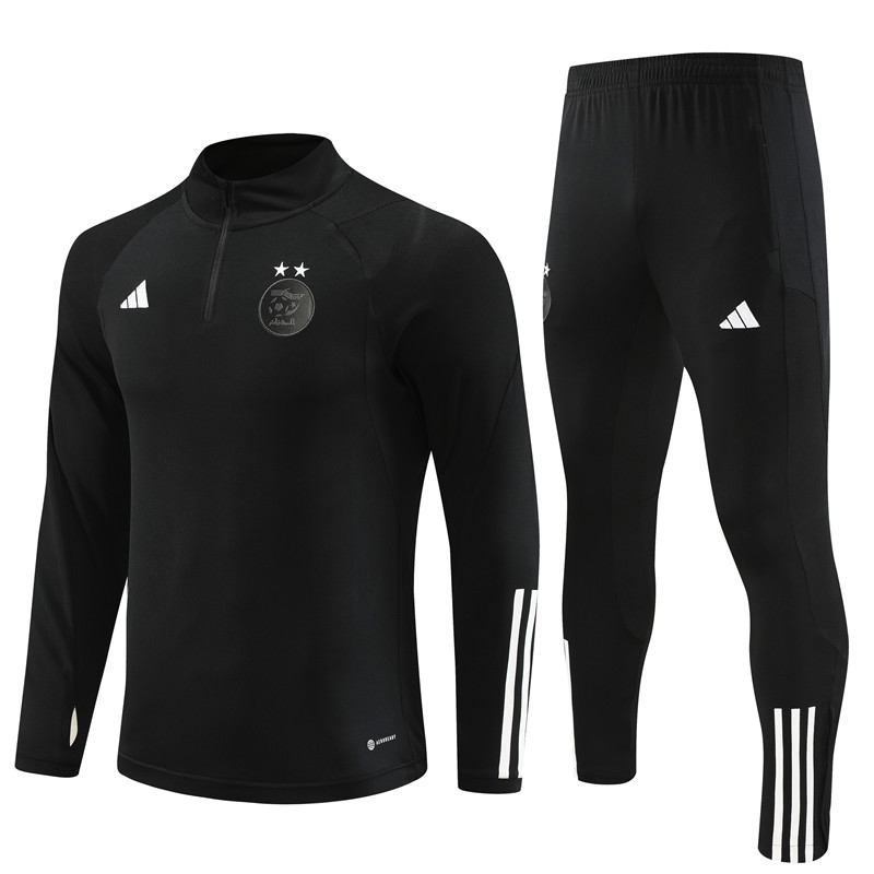 Algeria 23-24 Kids Long Sleeve Training Set Black