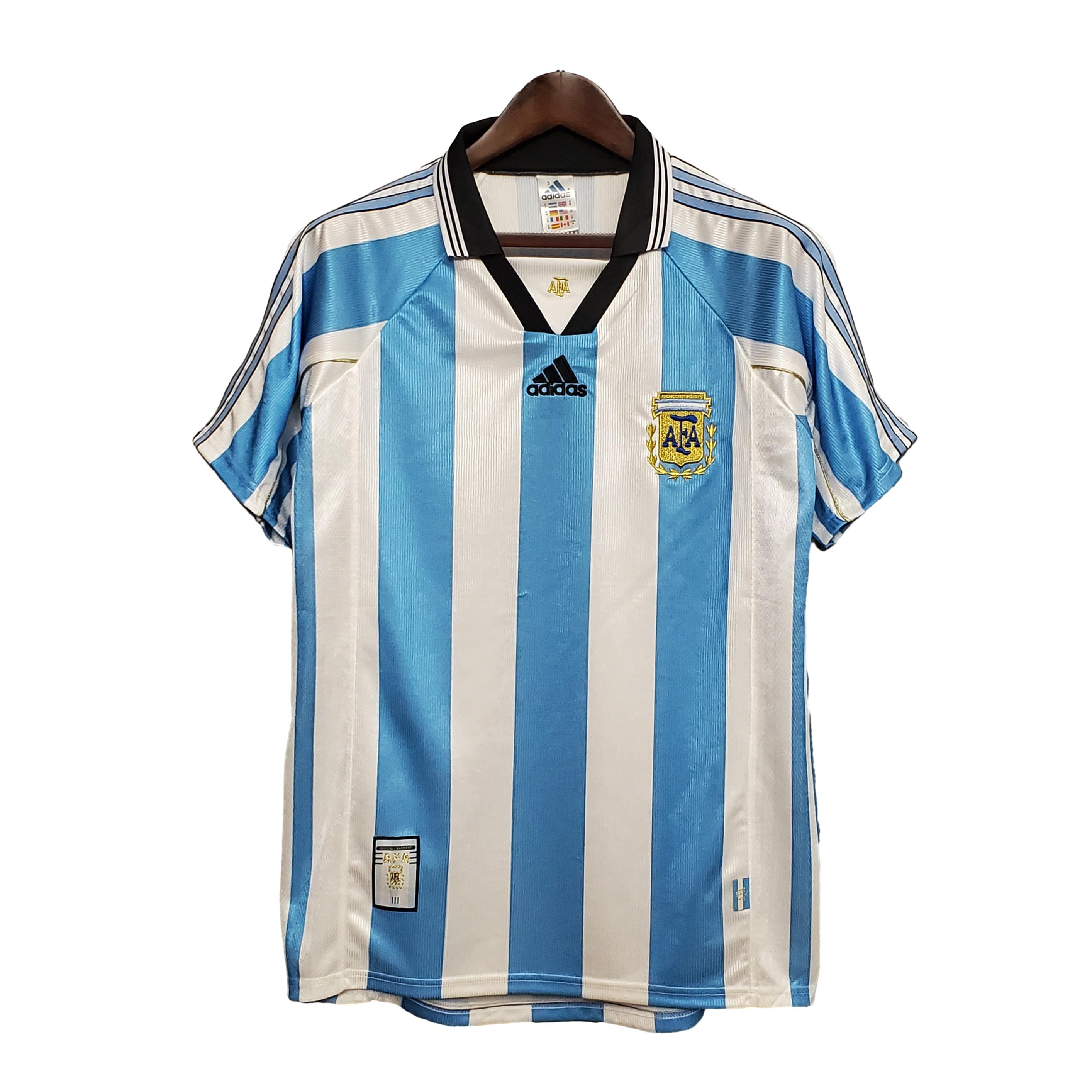 Retro Argentina 1998 Home Stadium Jersey