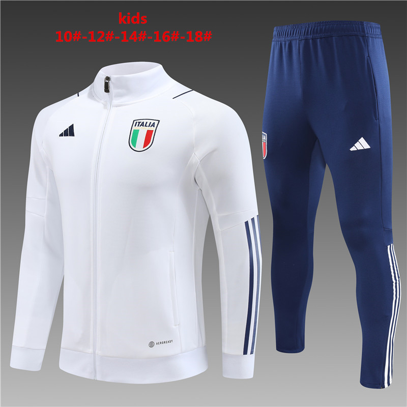 Italy 23-24 Kids Jacket Training Tracksuit -White