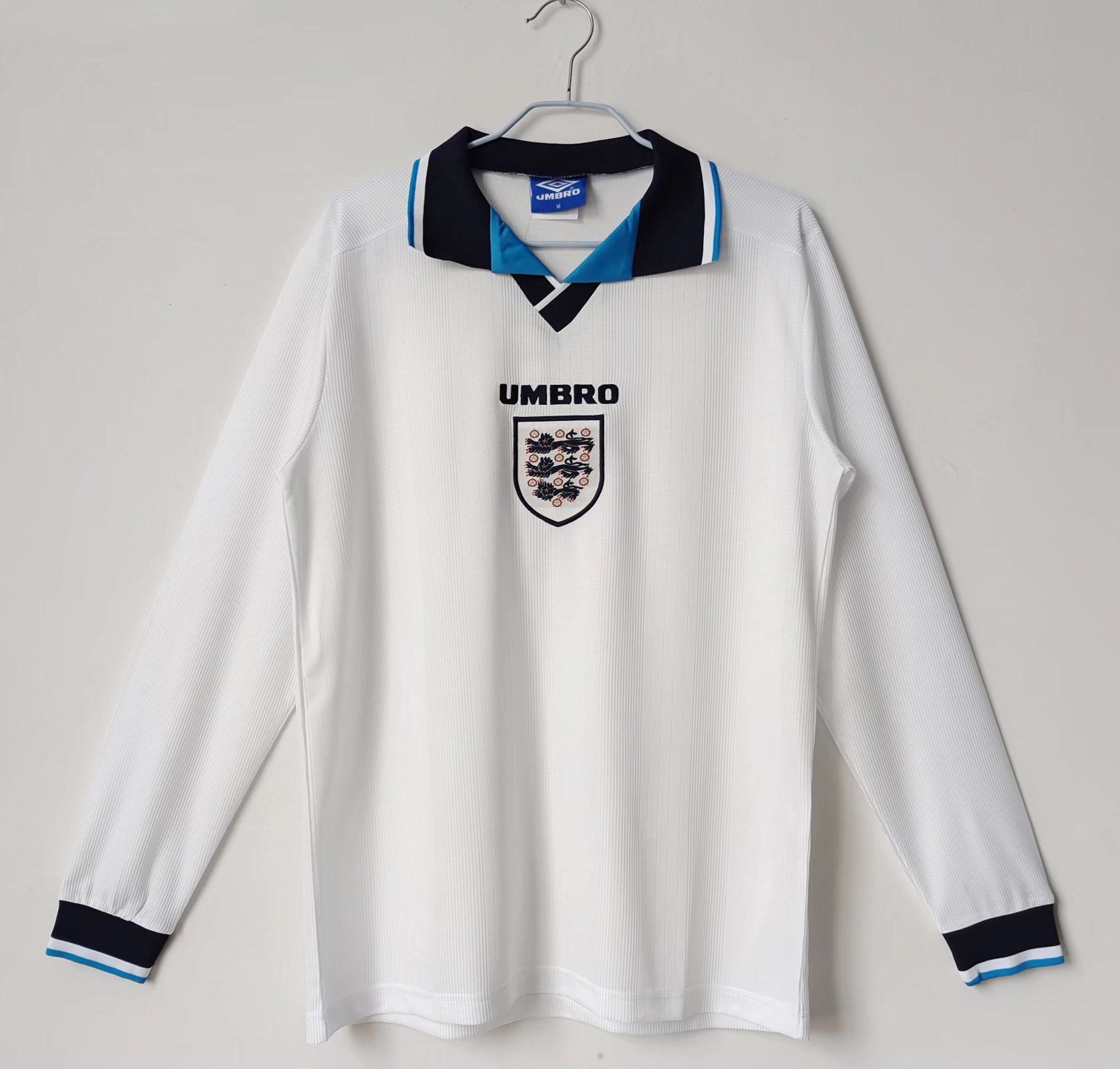 Retro England 1996 Home Stadium Long Sleeve Jersey