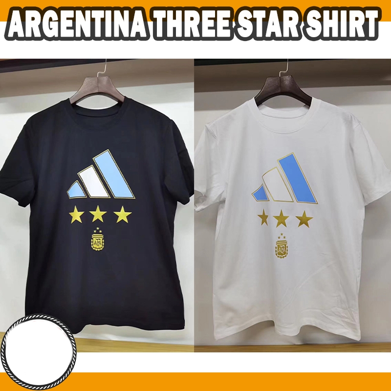 Three Star Argentina Champion Shirt 2022 World Cup