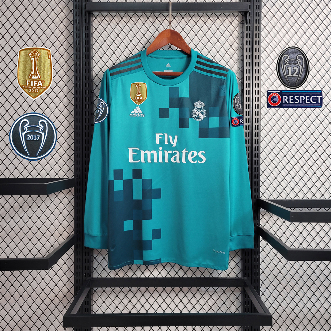 Real Madrid Retro 17-18 Third Long Sleeve Shirt