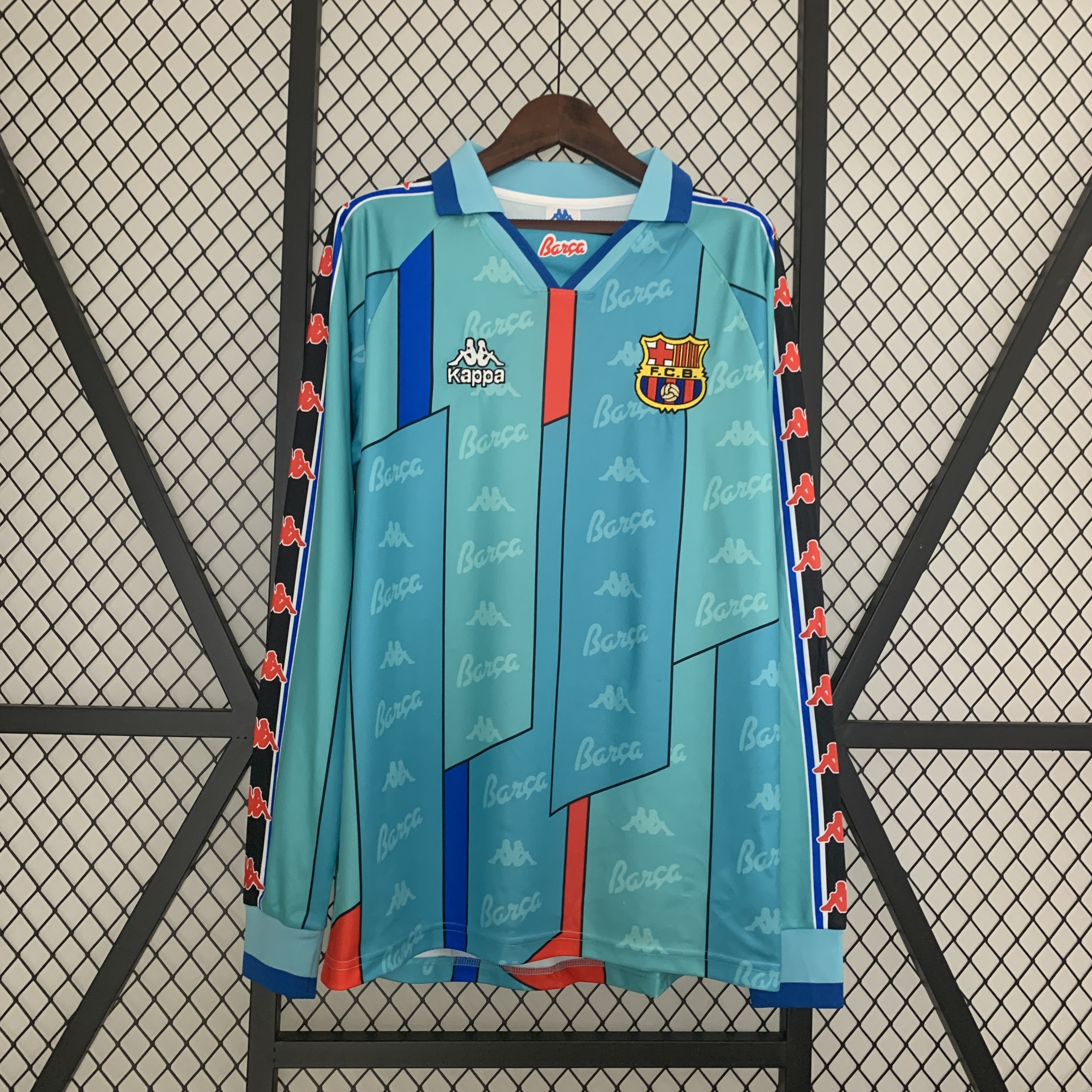 Barcelona Retro 96-97 Away Stadium Long Sleeve Jersey