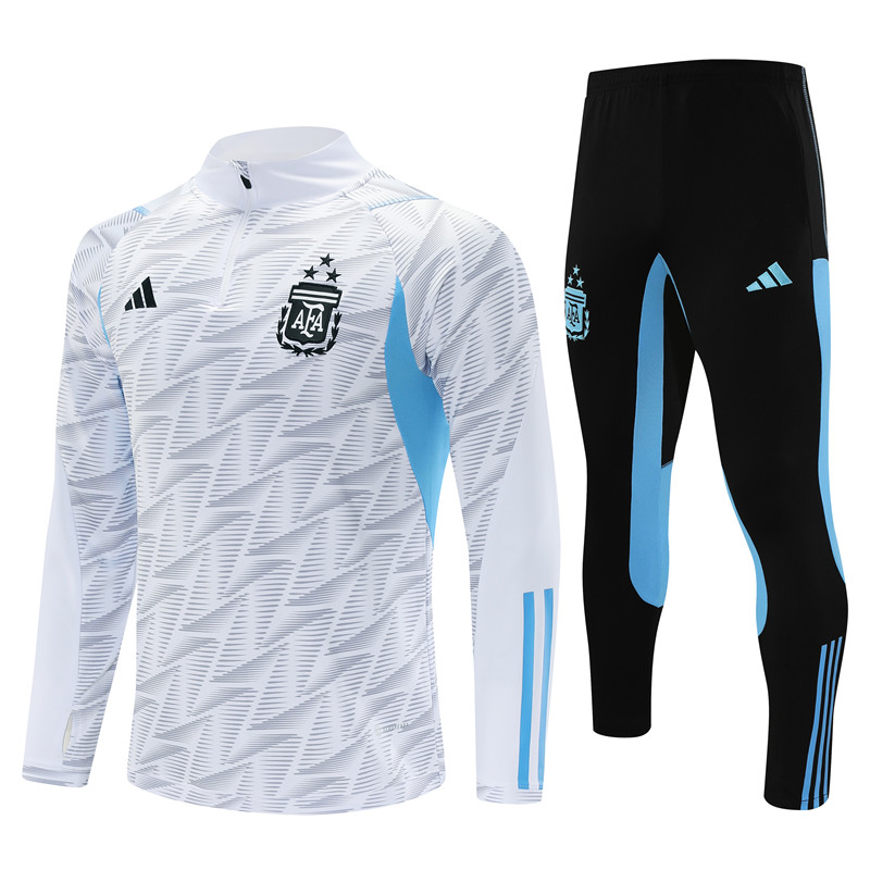 Argentine 23-24 Kids Long Sleeve Training Set White