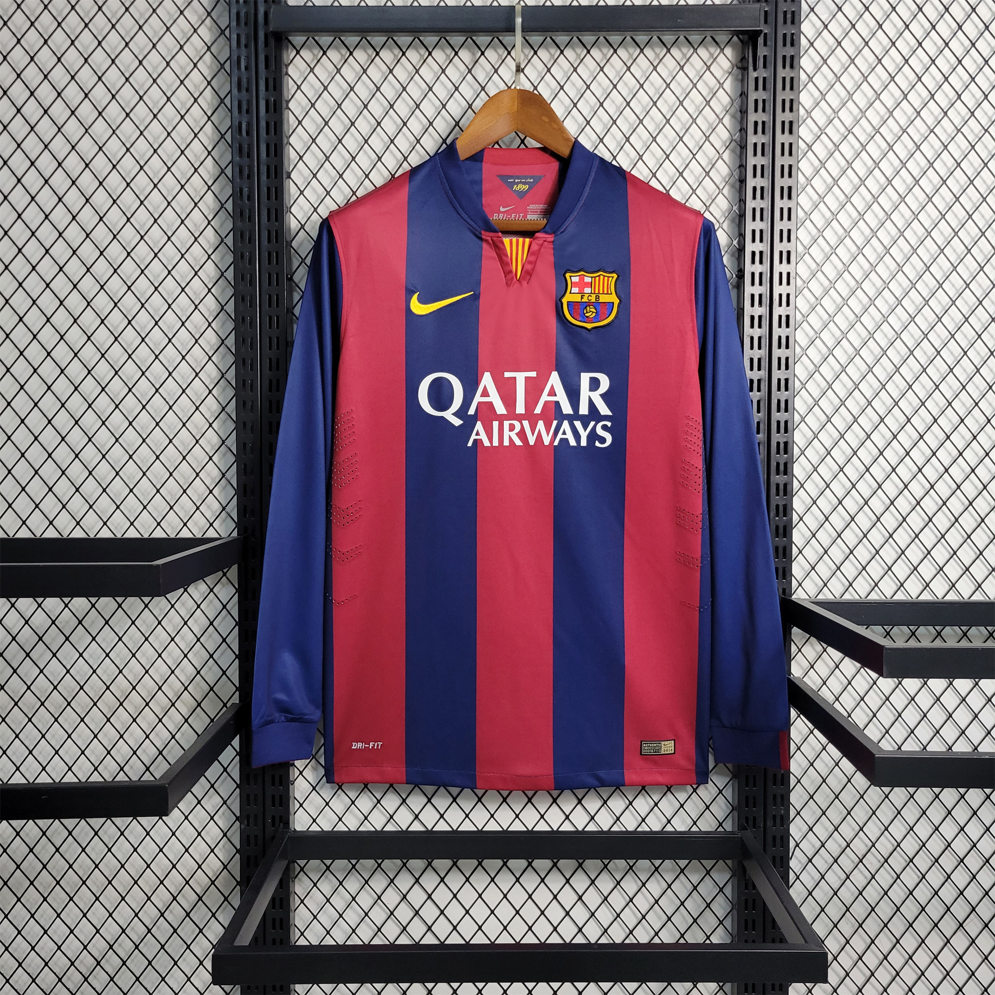 Barcelona Retro 14-15 Home Stadium Long Sleeve Jersey