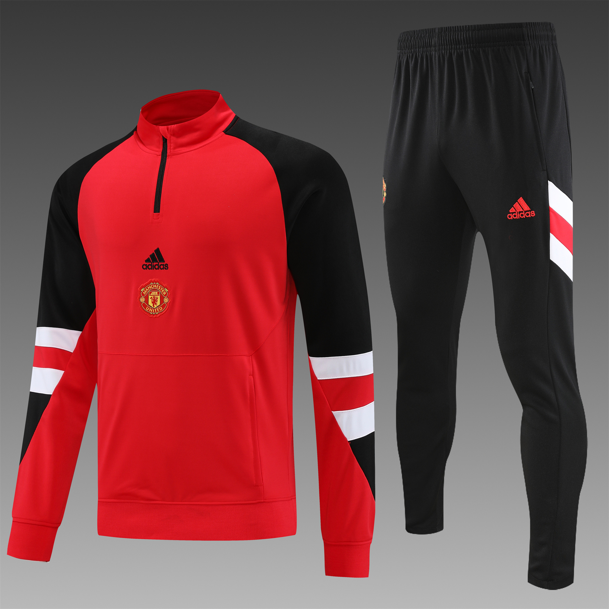 Manchester United 23-24 Long Sleeve Training Set Red