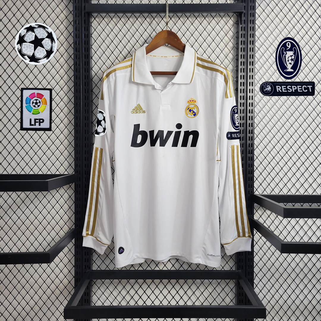 Real Madrid Retro 11-12 Home Long Sleeve Jersey