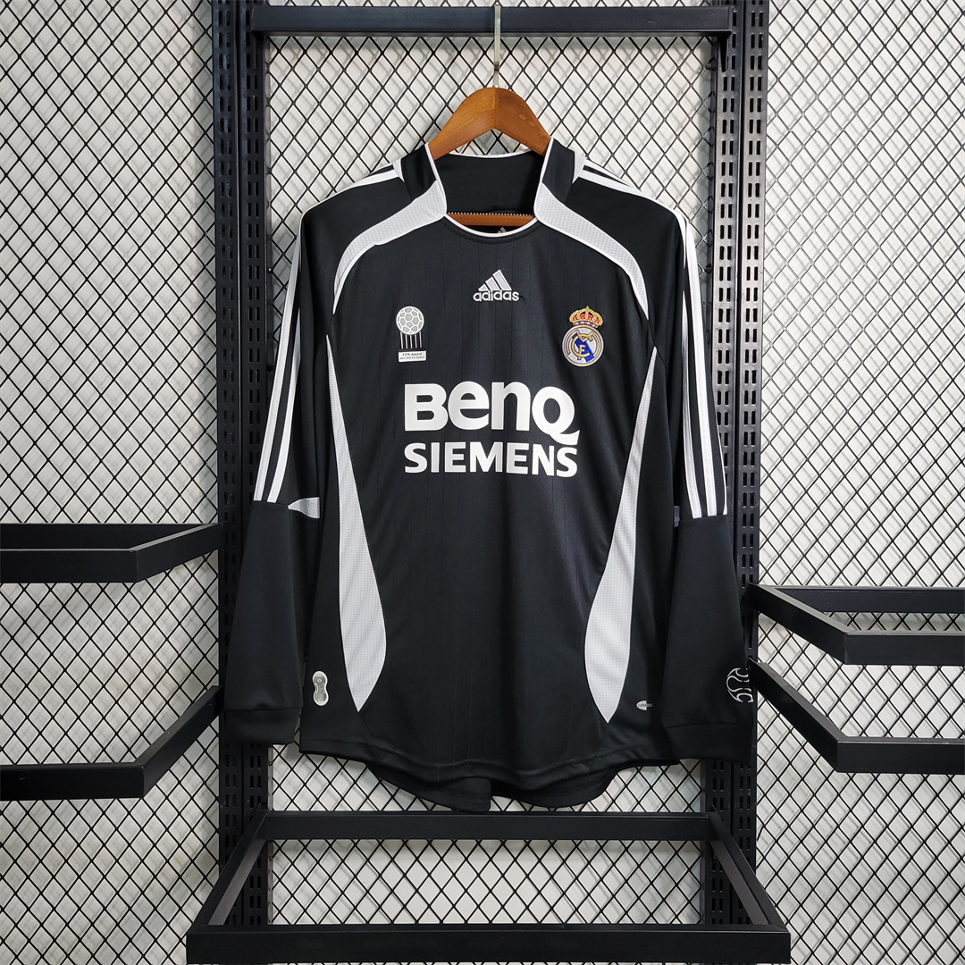 Real Madrid Retro 06-07 Away Long Sleeve Jersey