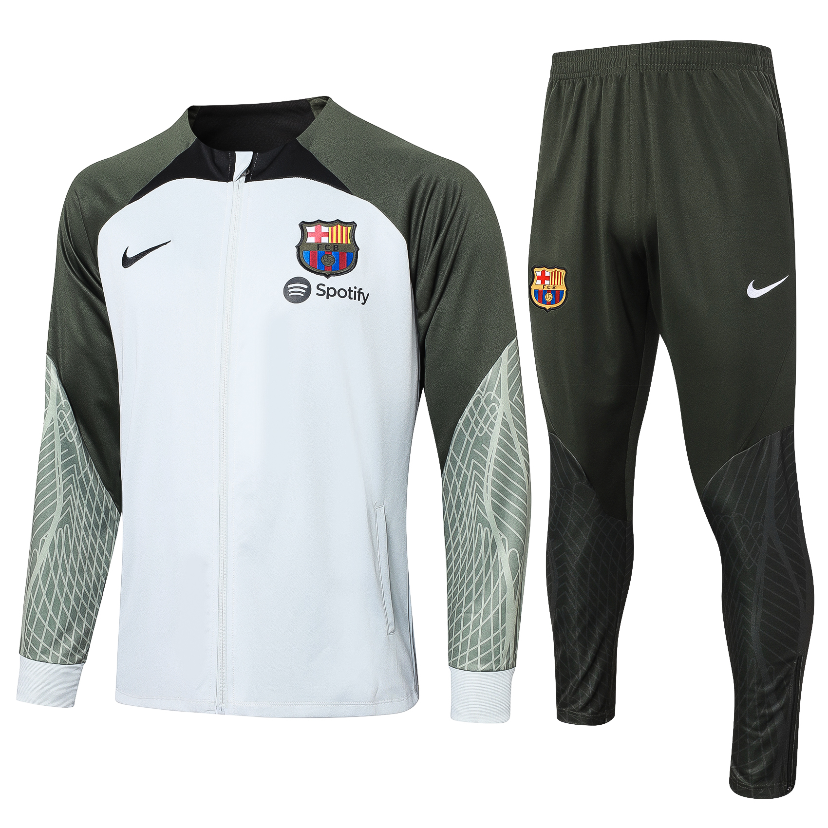 Barcelona 23-24 Jacket Training Tracksuit - Light Grey