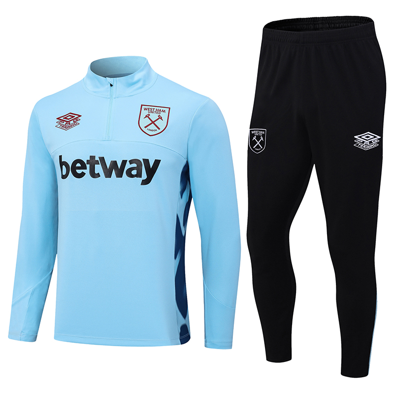 West Ham United 23-24 Long Sleeve Training Set -Light Blue