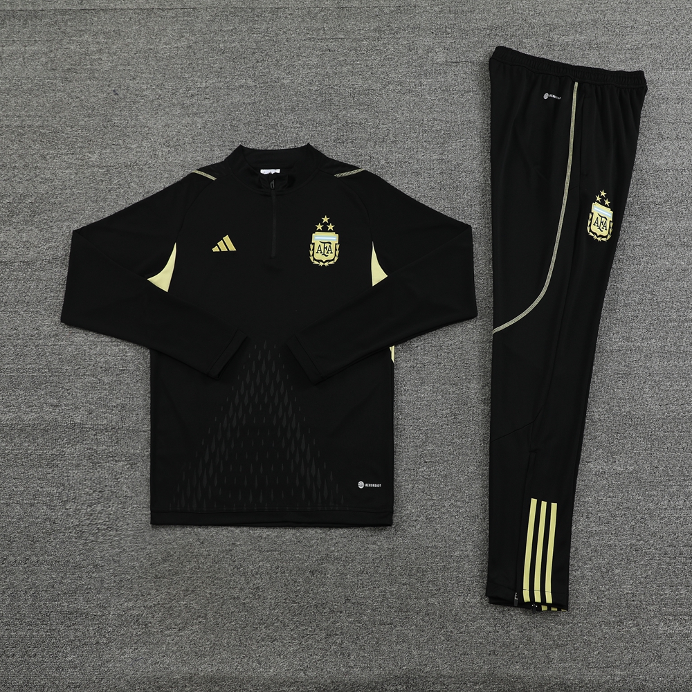 Argentina 23-24 Long Sleeve Training Set - Black