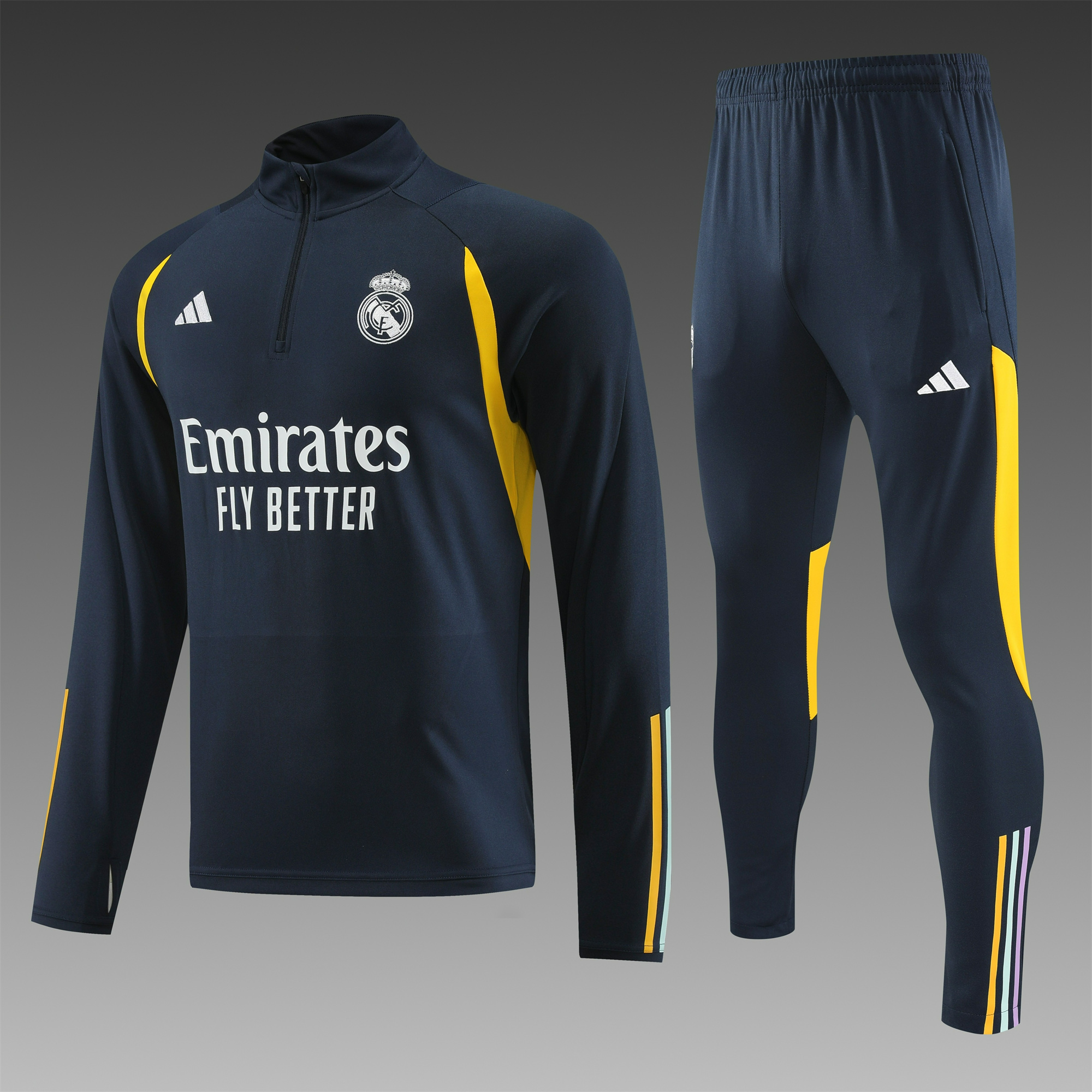 Real Madrid 23-24 Long Sleeve Training Set Navy blue