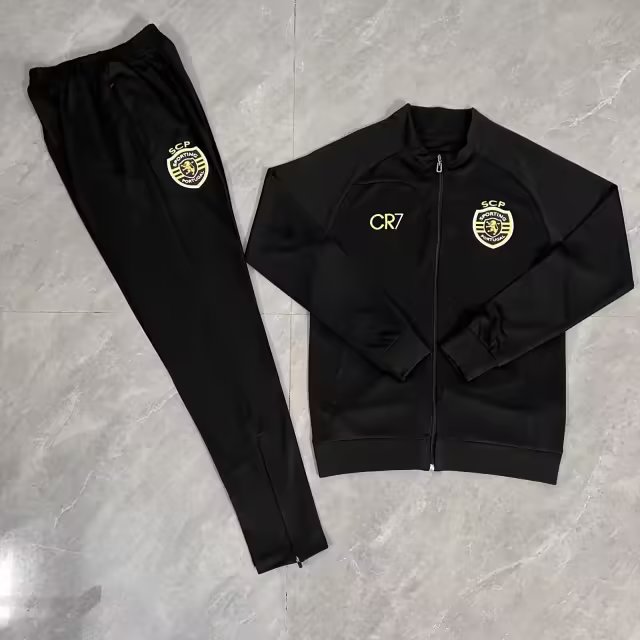 Sporting CP 23-24 Jacket Training Tracksuit - Black