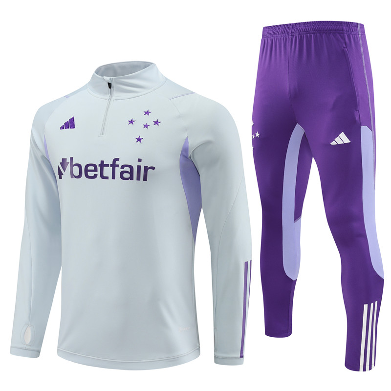 Cruzeiro Esporte Clube 23-24 Long Sleeve Training Set -Light Gray