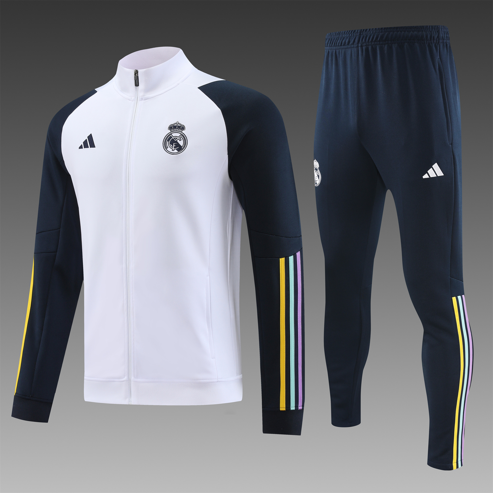 Real Madrid 23-24 Jacket Training Tracksuit White