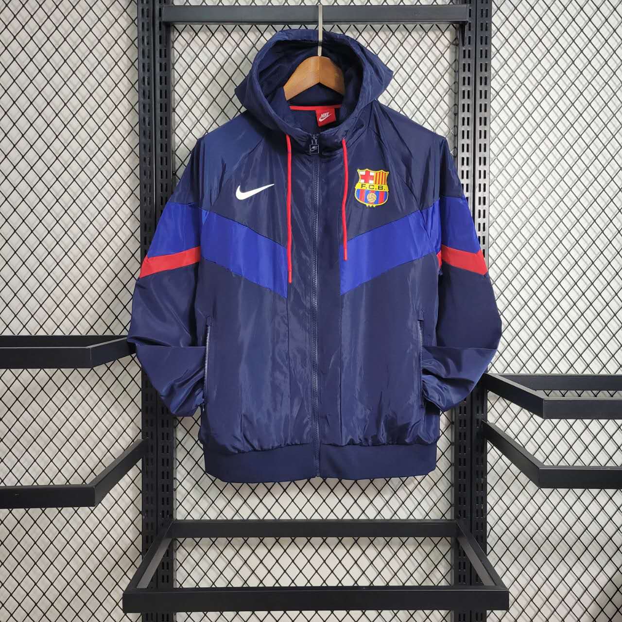 Barcelona 23-24 Player Windbreaker Jacket - Blue