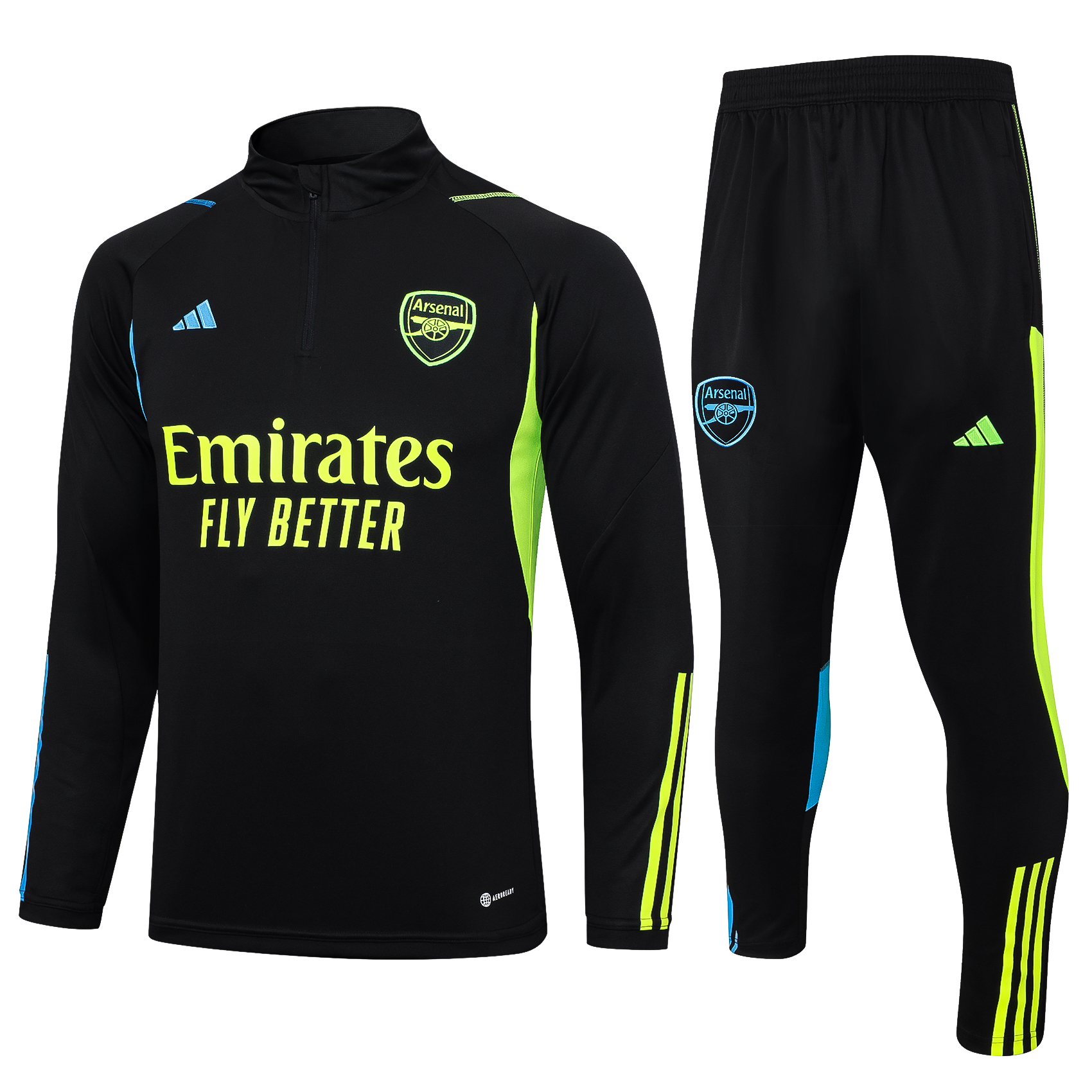 Arsenal 23-24 Kids Long Sleeve Training Set Black