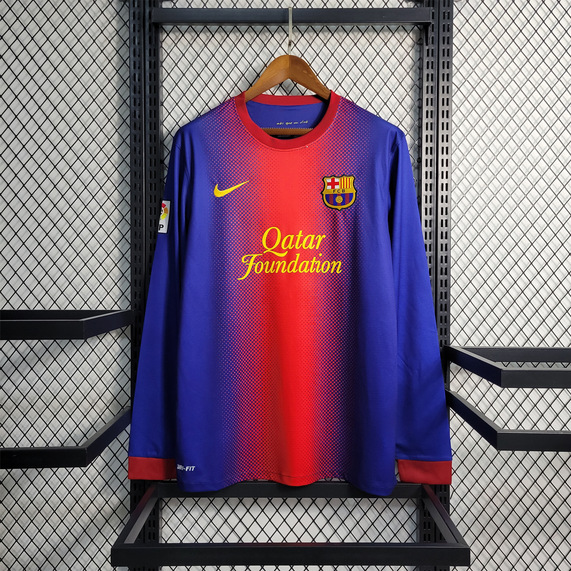 Barcelona Retro 12-13 Home Stadium Long Sleeve Jersey